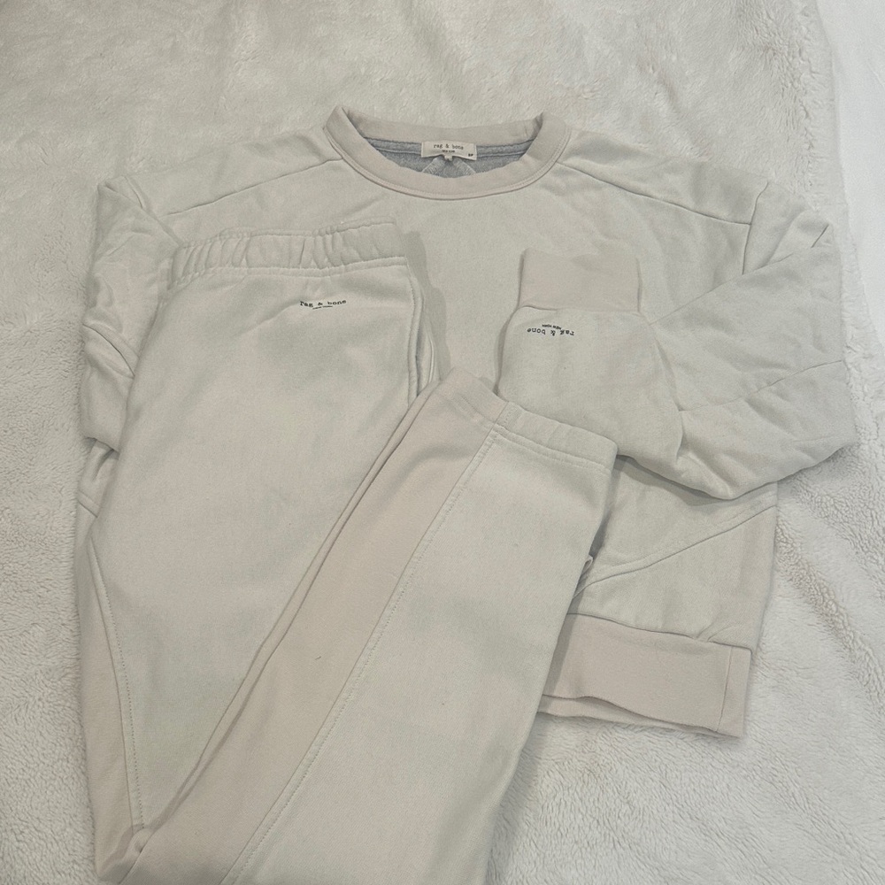 Rag & Bone Cream sweat set